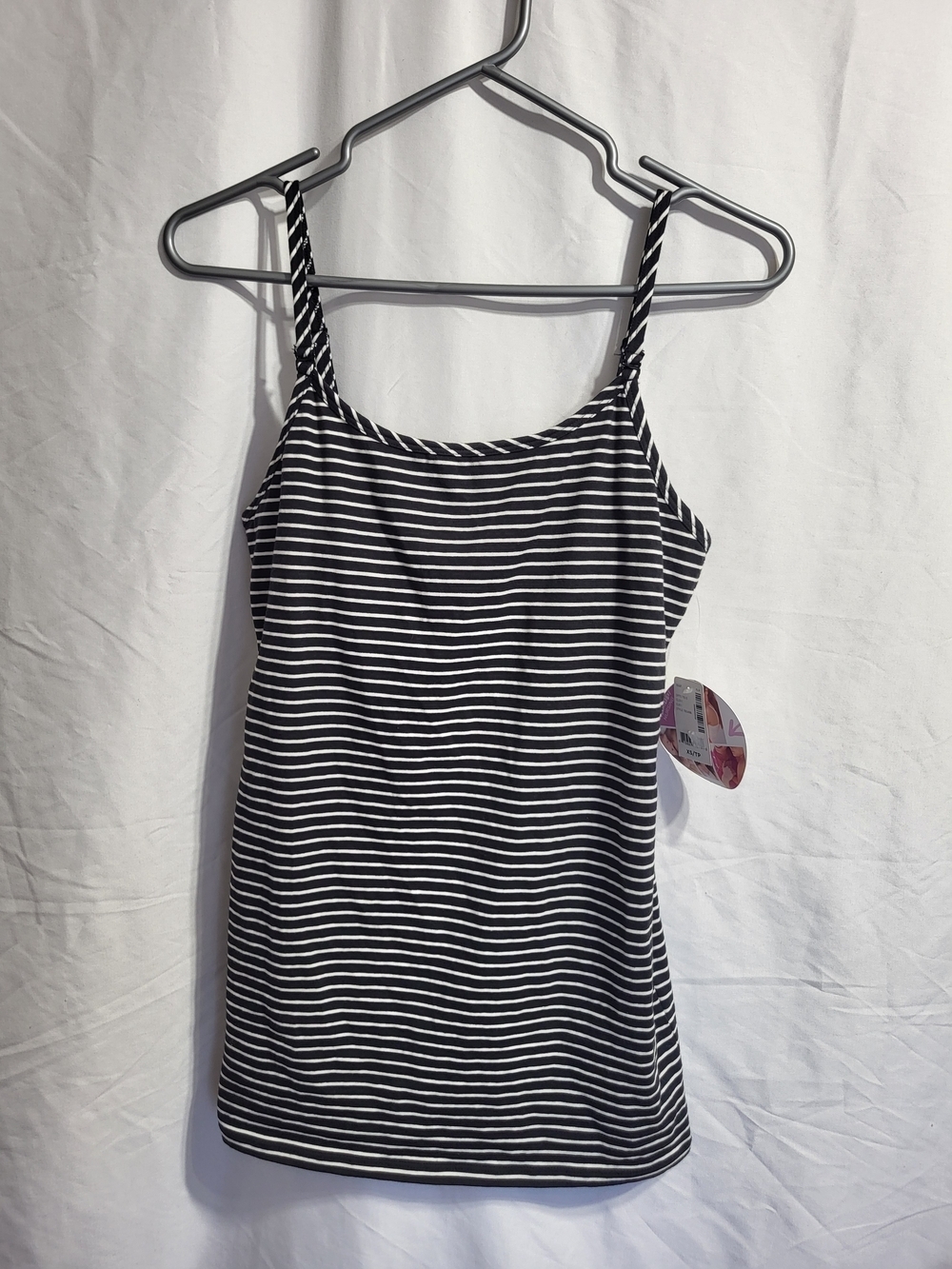 CLEARANCE Thyme Maternity Black and White Striped Tank Top